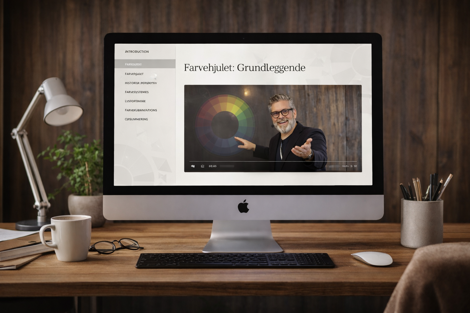 Online kursus vist på en iMac